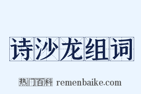 诗沙龙组词是什么意思的图片